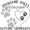 Thousand Hills Australian Shepherds logo