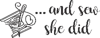And Sew She Did logo