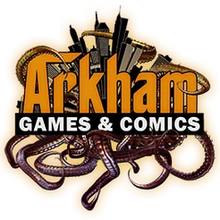 Arkham Games and Comics logo