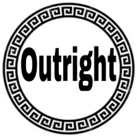 Outright barber shop logo